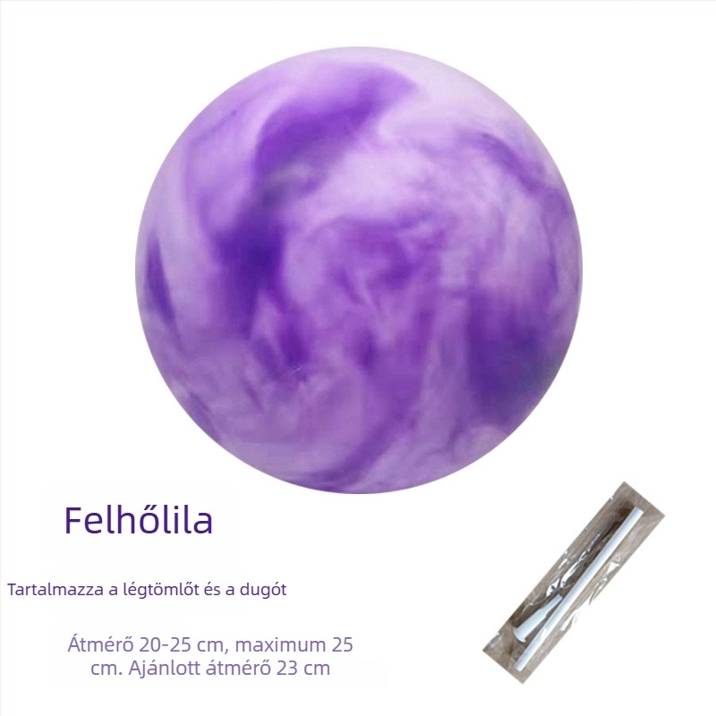 25 cm-es PVC Pilates labda, vastag falú, robbanásbiztos, matt felület, jóga és fitnesz használatra