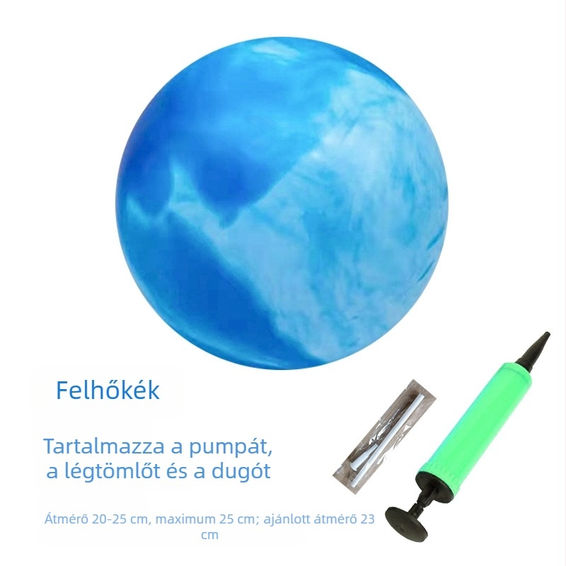 25 cm-es PVC Pilates labda, vastag falú, robbanásbiztos, matt felület, jóga és fitnesz használatra