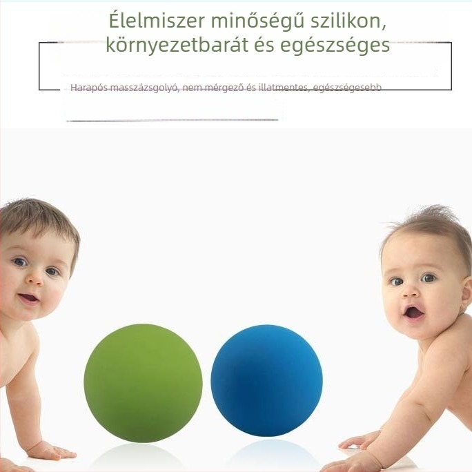 Izommasszázs labda — szilikonból, nem felfújható, 146 g, fascia labda akupontok és meridiánok lazítására, testreszabható feldolgozás