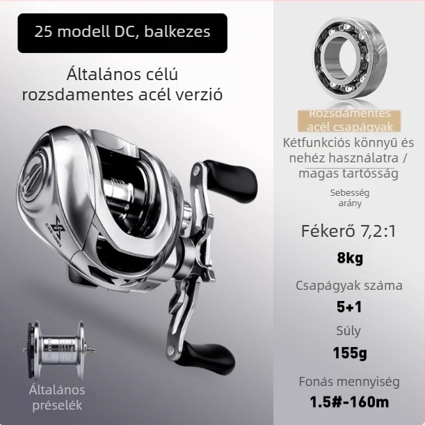 Spinning orsó mikro csalira DC fékerendszerrel, ultrakönnyű, hosszú dobás, csepp alakú kialakítás