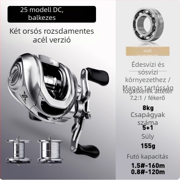 Spinning orsó mikro csalira DC fékerendszerrel, ultrakönnyű, hosszú dobás, csepp alakú kialakítás