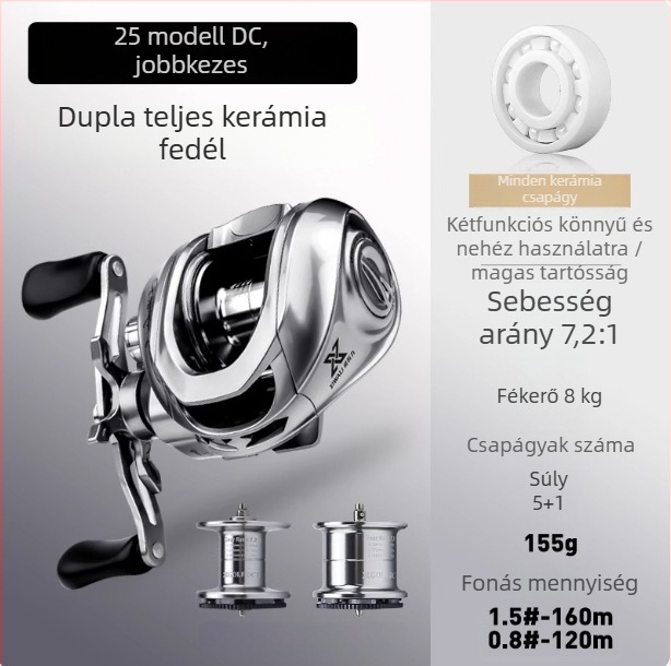 Spinning orsó mikro csalira DC fékerendszerrel, ultrakönnyű, hosszú dobás, csepp alakú kialakítás