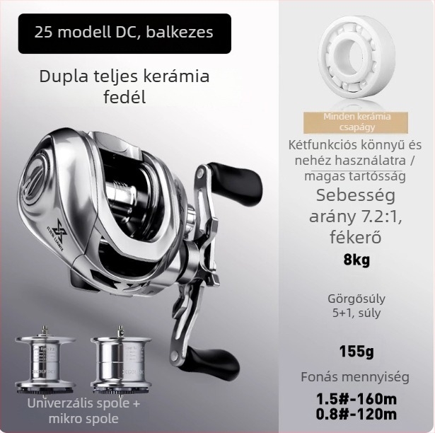Spinning orsó mikro csalira DC fékerendszerrel, ultrakönnyű, hosszú dobás, csepp alakú kialakítás