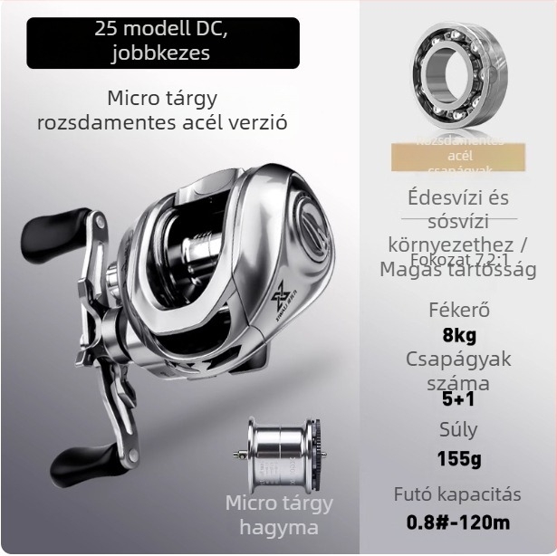 Spinning orsó mikro csalira DC fékerendszerrel, ultrakönnyű, hosszú dobás, csepp alakú kialakítás