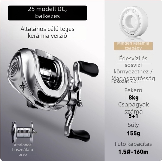 Spinning orsó mikro csalira DC fékerendszerrel, ultrakönnyű, hosszú dobás, csepp alakú kialakítás