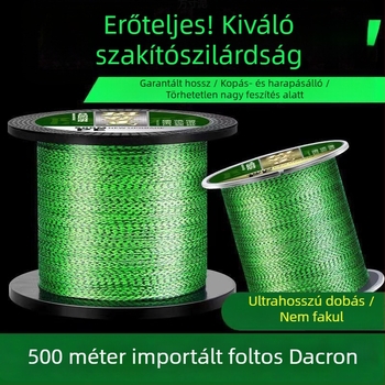Horgász fő damil, ultrahosszú dobásokhoz, sima és szinte láthatatlan, pettyes mintával
