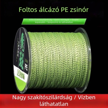 Horgász fő damil, ultrahosszú dobásokhoz, sima és szinte láthatatlan, pettyes mintával
