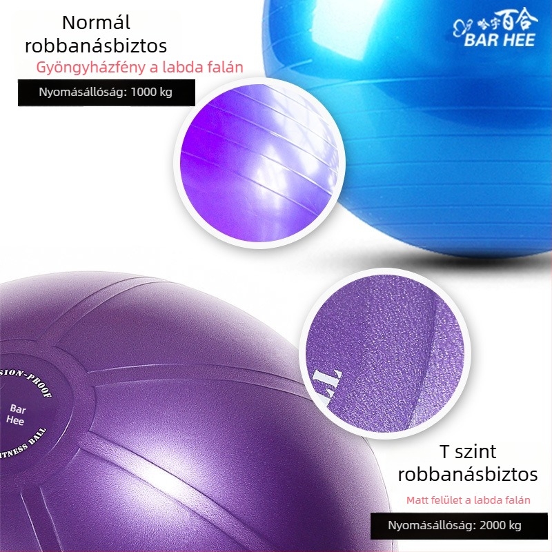 Jóga labda, szilikonból, nem felfújható, jóga és edzéshez