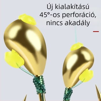 Seven-Star úszó arany súllyal, hagyományos horgász felszerelés előkötött horoggal és fő vezetővel, nagy érzékenység