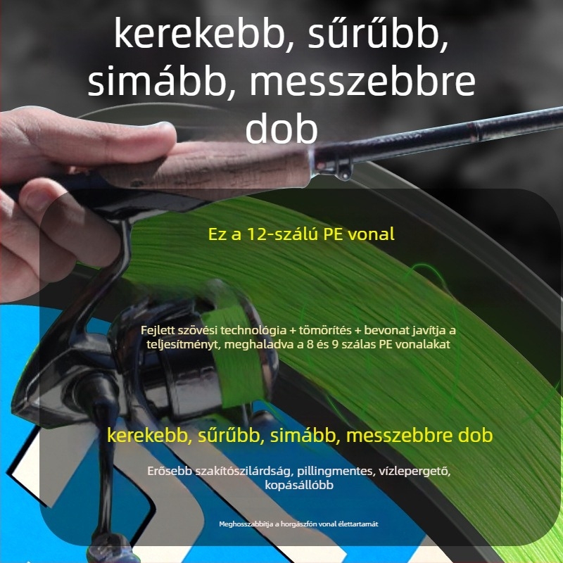 Fő halászati zsinór, PE anyag, erős, 100 darabos dobozban, waliwasi
