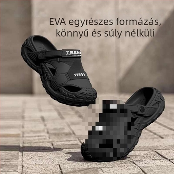 Férfi EVA szandálok, légáteresztőek, szagtalanok, csúszásmentes talppal, EVA felsőrész és talp, slip-on, koreai stílusú