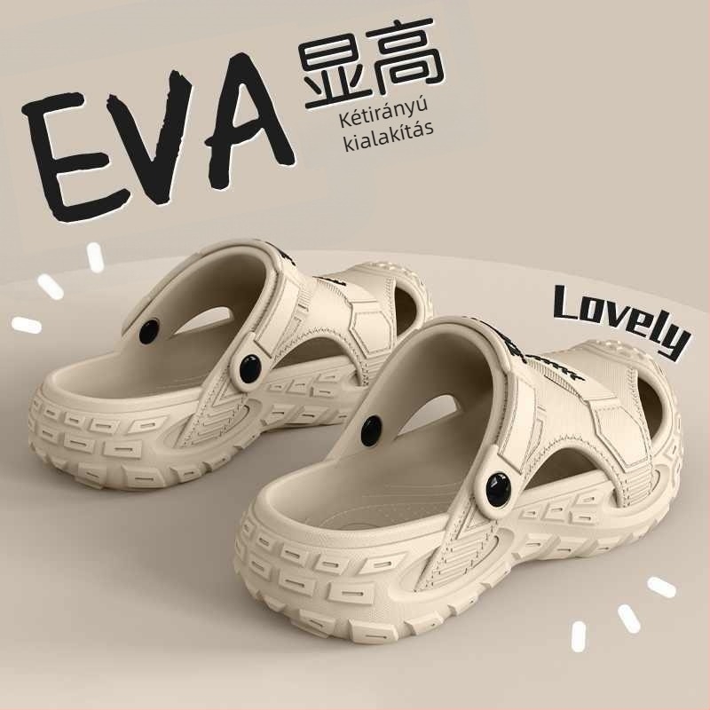 Férfi EVA szandálok, légáteresztőek, szagtalanok, csúszásmentes talppal, EVA felsőrész és talp, slip-on, koreai stílusú