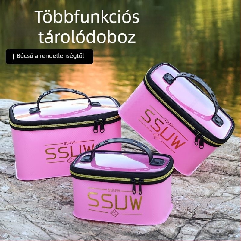 SSUW EVA horgász doboz és tároló tok kiegészítőknek, hordozható rendező kis eszközökhöz és tartalék damil