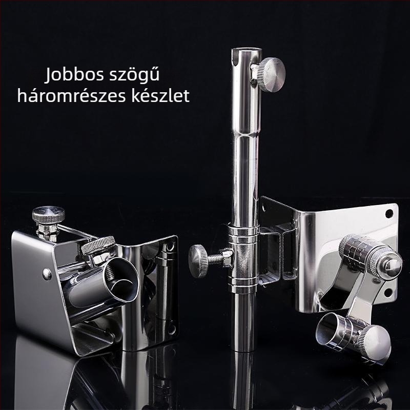 Horgász doboz kiegészítők – vastagított rozsdamentes acél insert-típusú három darabos készlet, tartalmaz turret stand, bait tray stand, fish guard stand és umbrella stand. Márka: Other; Anyag: Other