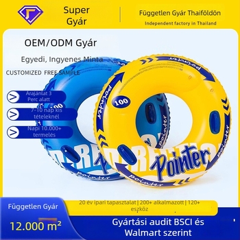 Lan Hua felnőtt úszógumi, vastag fogantyúval, dupla légkamra, környezetbarát PVC 0,21 mm, nyomtatott dizájn