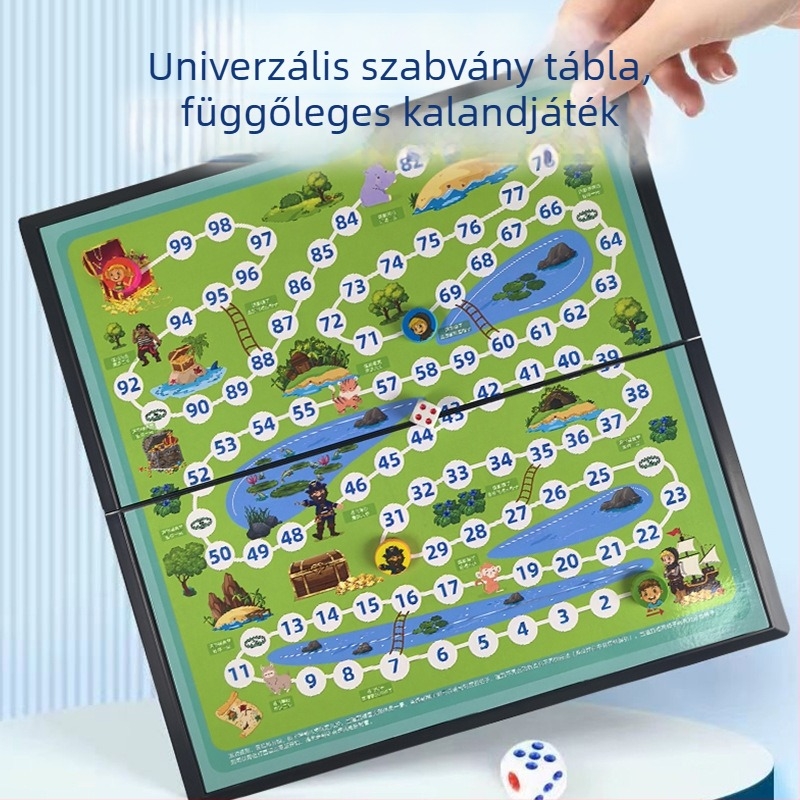 Le zai mágneses kalandos társasjáték gyerekeknek – oktató puzzle játék, műanyag, 4–14 évesek