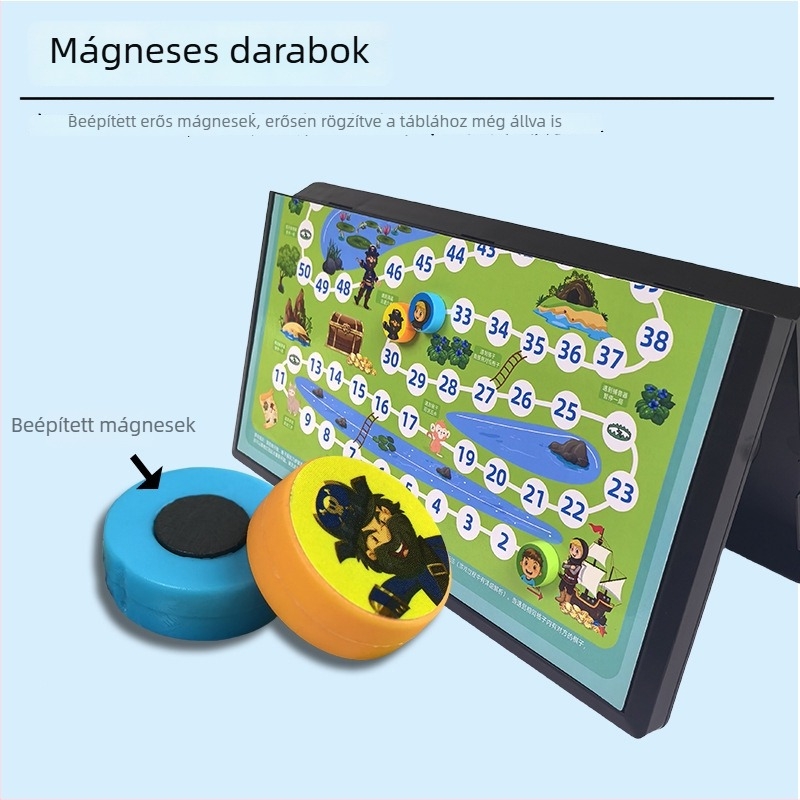 Le zai mágneses kalandos társasjáték gyerekeknek – oktató puzzle játék, műanyag, 4–14 évesek