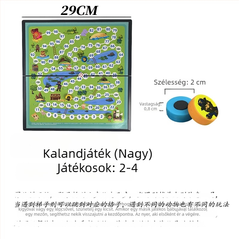 Le zai mágneses kalandos társasjáték gyerekeknek – oktató puzzle játék, műanyag, 4–14 évesek