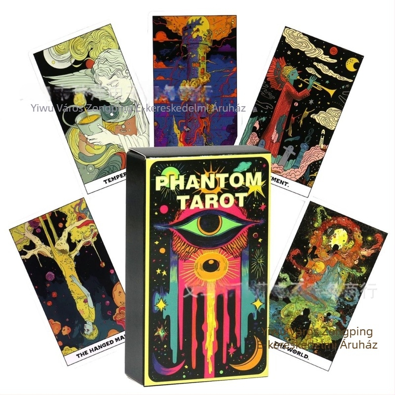 Oracle Tarot kártya-készlet – 78 kártya, bevont papír, társasjáték-kártyák, színes doboz