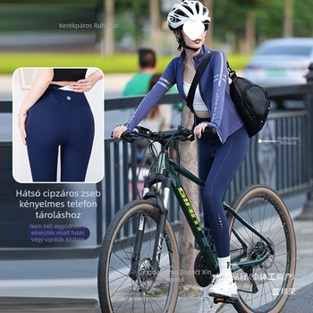 Uniszex országúti kerékpáros készlet – nedvszívó, gyorsan száradó, csíkos mintázat, őszi szezonra