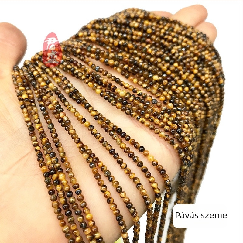 Természetes kő gömbölyű gyöngyök - nyers ércből vágva - Junsheng Jewelry - Eredet Brazília