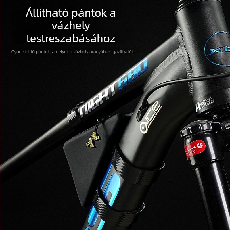 Szilikon szövetből készült háromszög alakú táska Brompton összecsukható kerékpárhoz — rejtett szerszágtartó