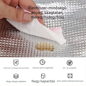 BNRU Koreai stílusú termosz táska ebédhez, vízálló, modern minimalist stílus, modell 006