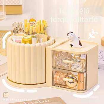 Forgó mindent-egyben tolltartó és asztali rendező, modern minimalista, nagy kapacitás (Anyagok: ABS+PS+PP+HIPS; Személyre szabható; Kiadás: 2023; Stílus: Modern egyszerűség)