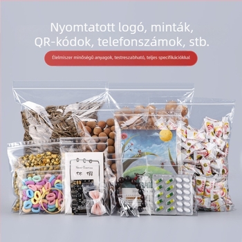 PP átlátszó zárható tasak ékszerek és élelmiszerek csomagolásához – önzáró, magas hőállóság, nedvességálló