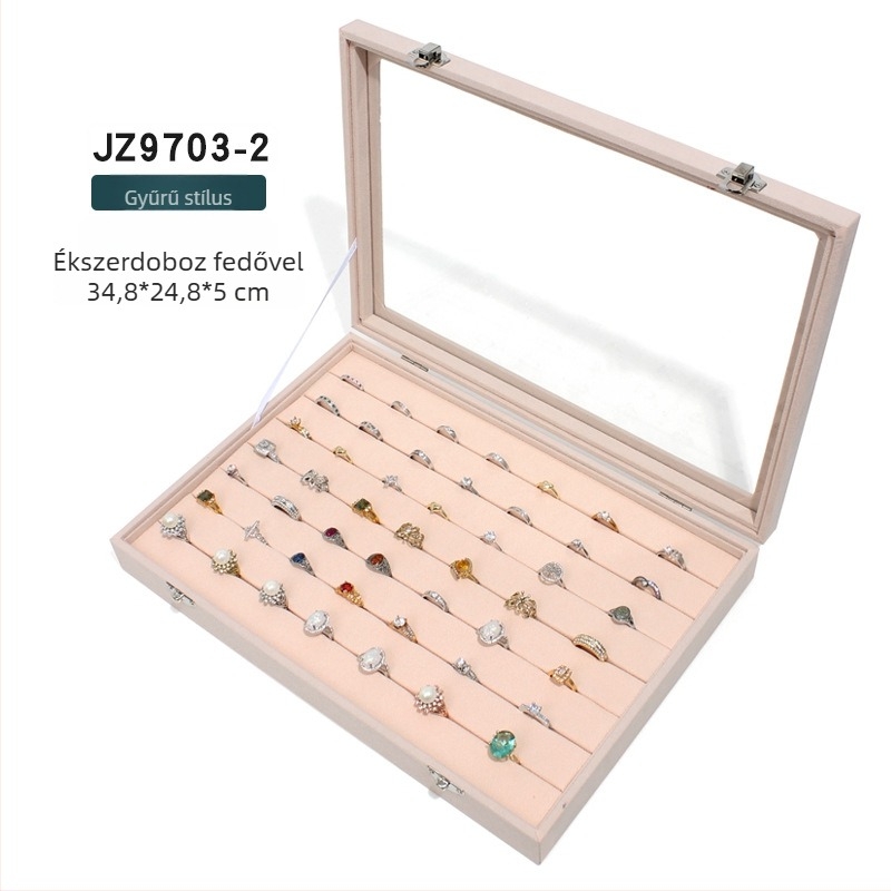 Mengluo ékszerdoboz, modell JZ9703, fából készült, koreai stílus