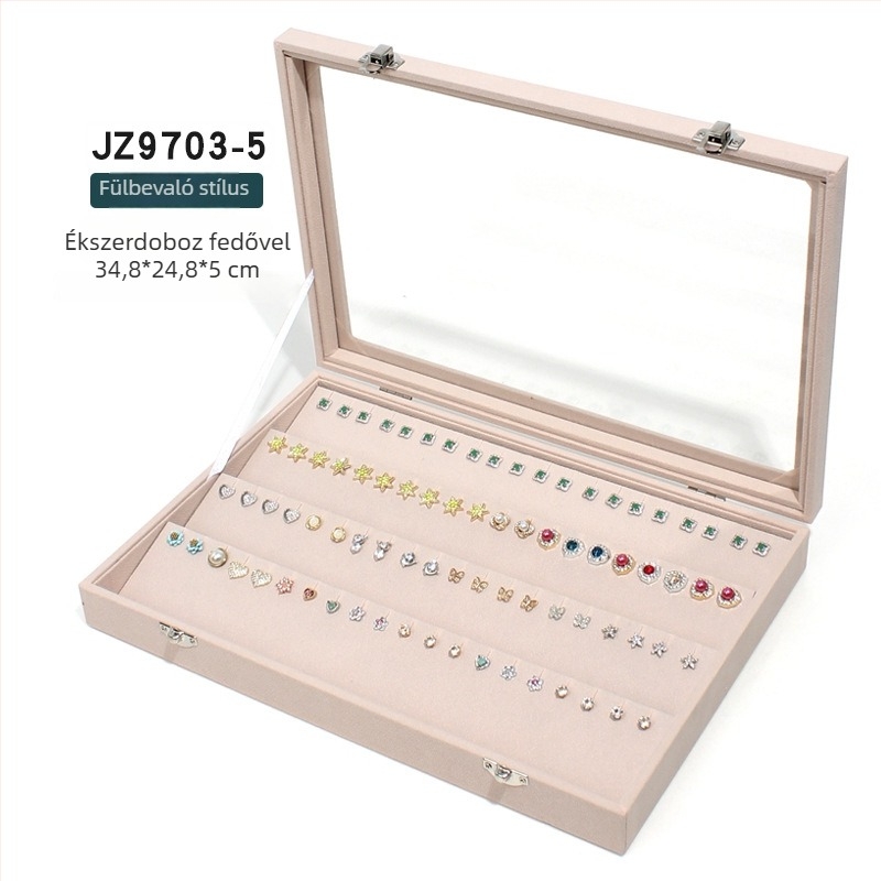 Mengluo ékszerdoboz, modell JZ9703, fából készült, koreai stílus