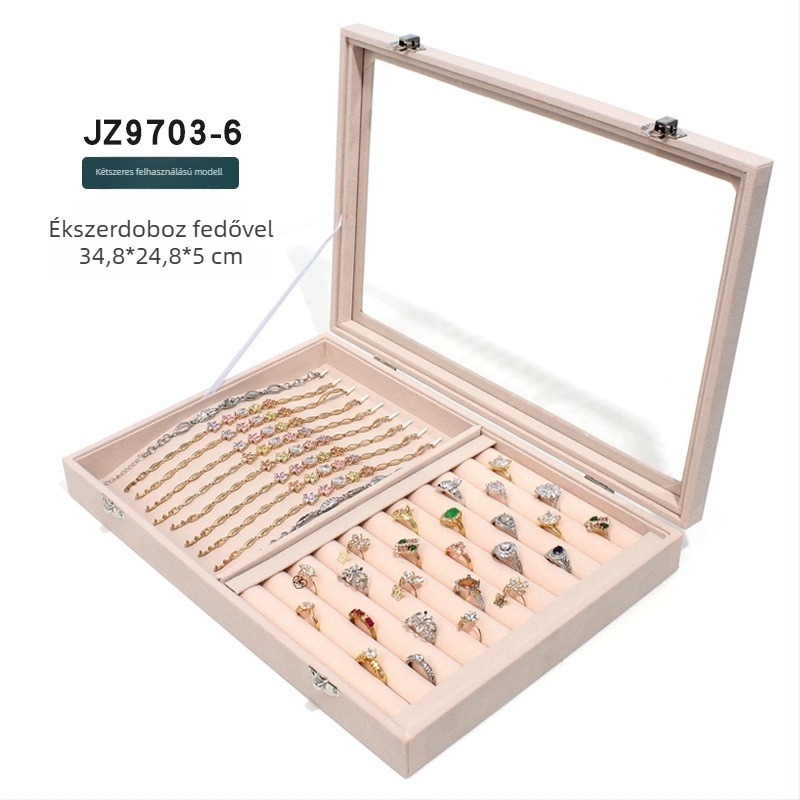 Mengluo ékszerdoboz, modell JZ9703, fából készült, koreai stílus