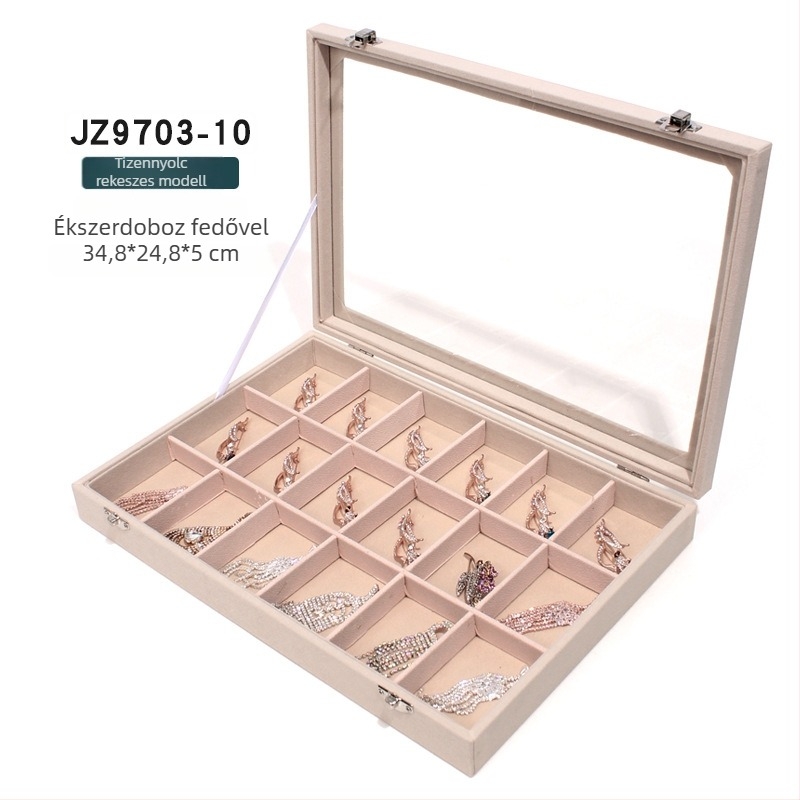 Mengluo ékszerdoboz, modell JZ9703, fából készült, koreai stílus