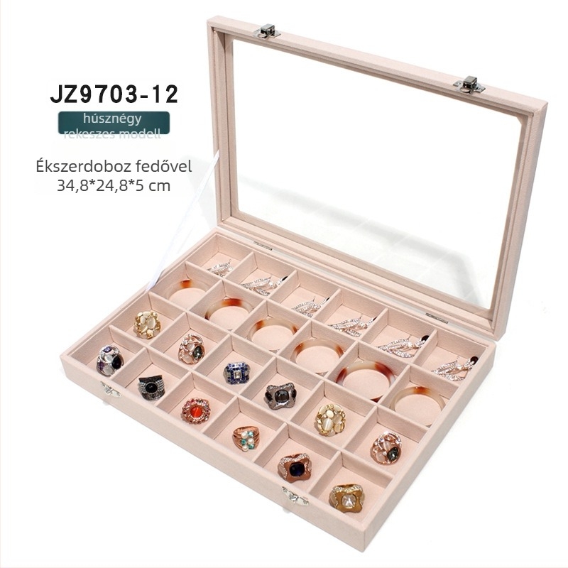 Mengluo ékszerdoboz, modell JZ9703, fából készült, koreai stílus