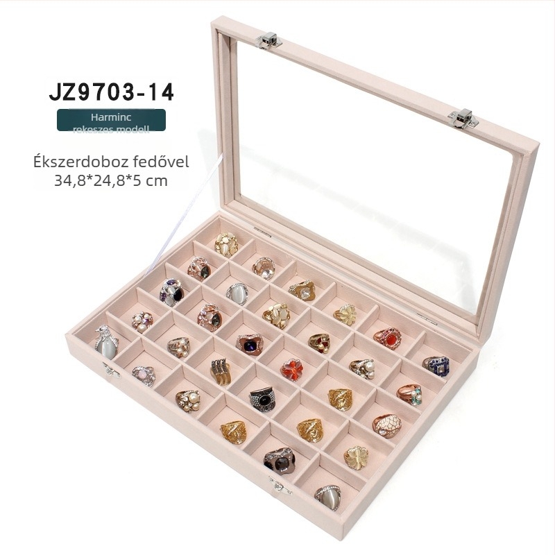 Mengluo ékszerdoboz, modell JZ9703, fából készült, koreai stílus