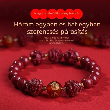 Uniszex etno cinnabar karkötő állatövi dizájnnal, sugárzásálló, testreszabható