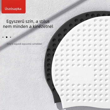 Szilikon úszósapka pöttyös mintával, vízálló, felnőtteknek