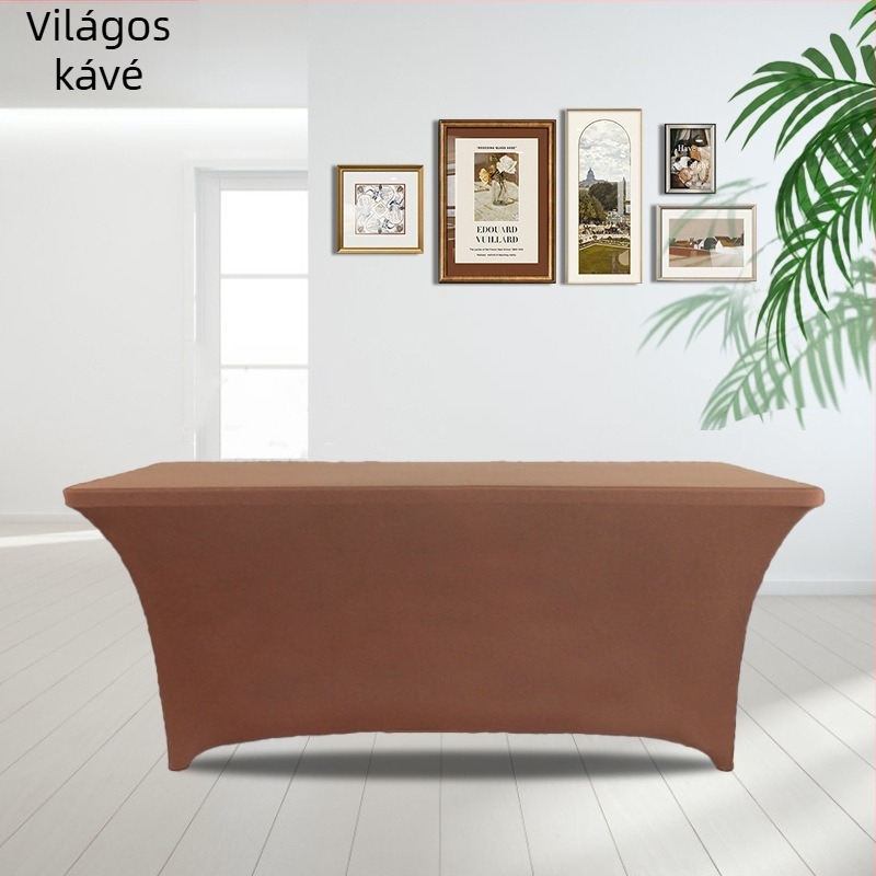 Asztalterítő, négyzet alakú, poliészter, egyszínű, esküvői/hotel stílus