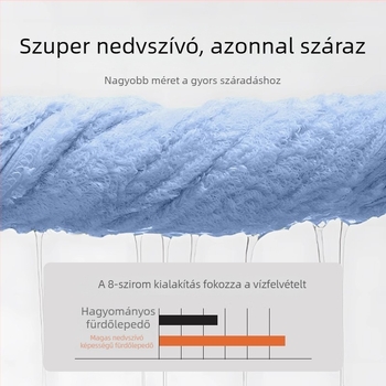 Három darabos márkás törölköző- és fürdőlepedő készlet, korALL plüss, vastag, nedvszívó, nem foszlik, felnőtteknek szárító sapka
