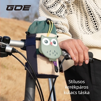 Kerékpár táska vízpalack-tartóval és szigetelt palacktartóval, gyerekbarát karikatúra dizájnnal, MTB-hez és országúti kerékpárokhoz