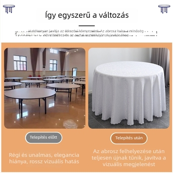 Poliészter jacquard kör asztalterítő, szállodákban, értekezleteken és esküvőkön, háztartási használatra