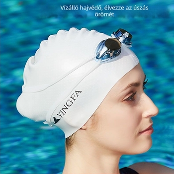 Yingfa szilikon úszósapka felnőtteknek, vízálló, klórálló, csúszásmentes, egyszínű mintázat