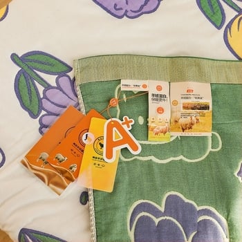 10 rétegű pamut géz jacquard törölköző pléd, Xiang Bo, animációs mintával, tavasz–őszre, 2000–2999 g