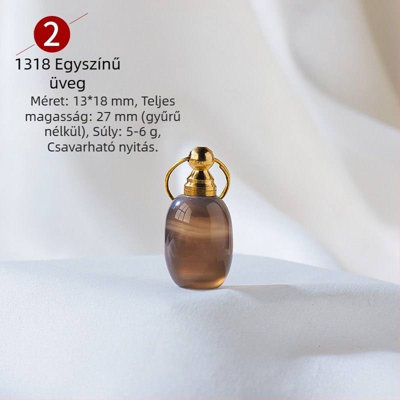 Természetes achát kristály illóolajos üveg, polírozott kristálykő memorialis üveg a háziállat hamvainak, Runyang márka, anyag: kristály, csomagolás: PP zacskó