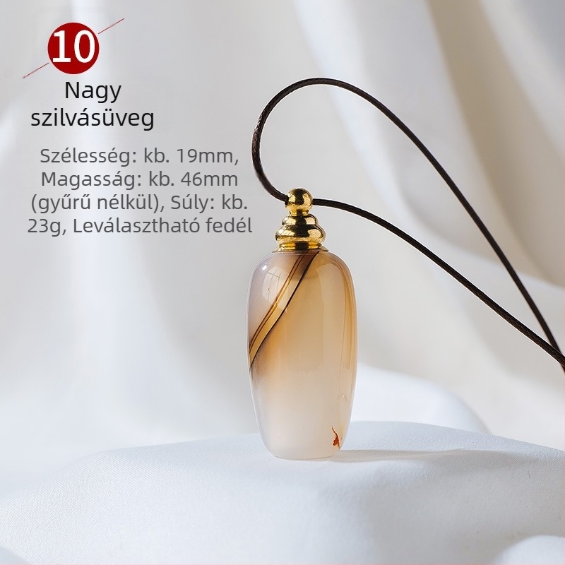 Természetes achát kristály illóolajos üveg, polírozott kristálykő memorialis üveg a háziállat hamvainak, Runyang márka, anyag: kristály, csomagolás: PP zacskó