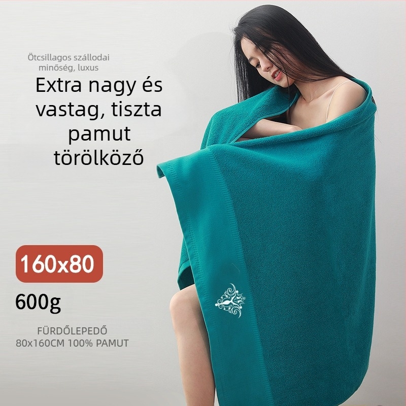 Fürdőlepedő 160×80 cm, 600 g, 100% pamut, hímzett, vastag szövésű