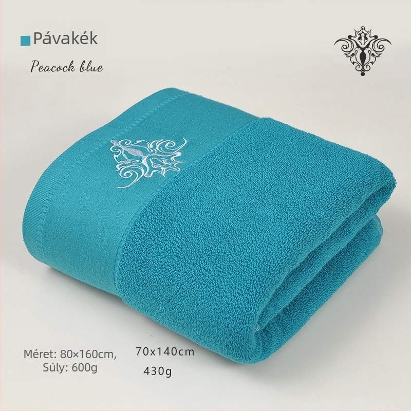 Fürdőlepedő 160×80 cm, 600 g, 100% pamut, hímzett, vastag szövésű