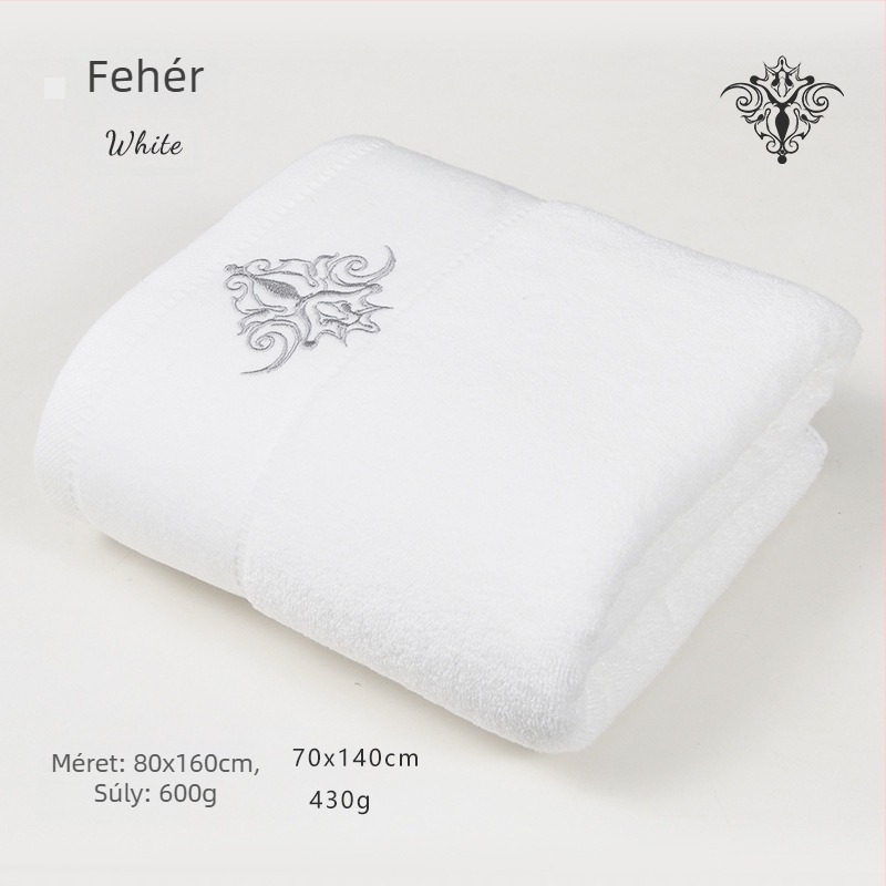 Fürdőlepedő 160×80 cm, 600 g, 100% pamut, hímzett, vastag szövésű