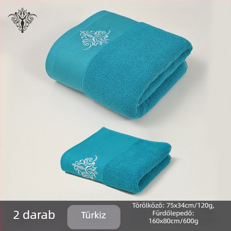 Fürdőlepedő 160×80 cm, 600 g, 100% pamut, hímzett, vastag szövésű