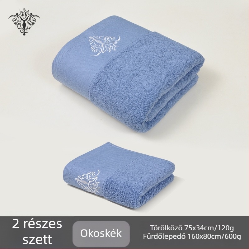 Fürdőlepedő 160×80 cm, 600 g, 100% pamut, hímzett, vastag szövésű
